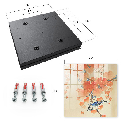 Armario para llaves de pared con diseño de pájaro y hojas