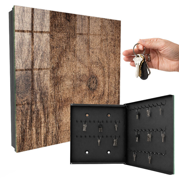 Caja para llaves con textura de madera