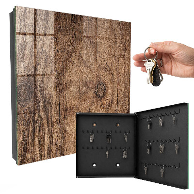 Caja para llaves con textura de madera