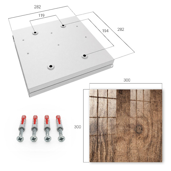 Caja para llaves con textura de madera