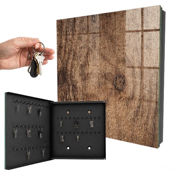 Caja para llaves con textura de madera