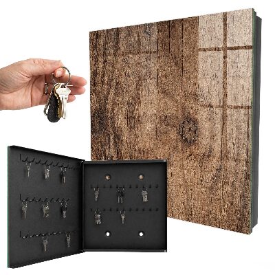 Caja para llaves con textura de madera