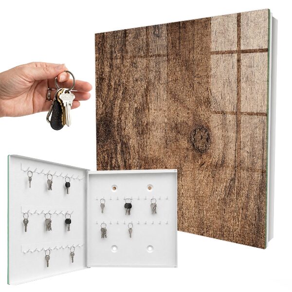 Caja para llaves con textura de madera
