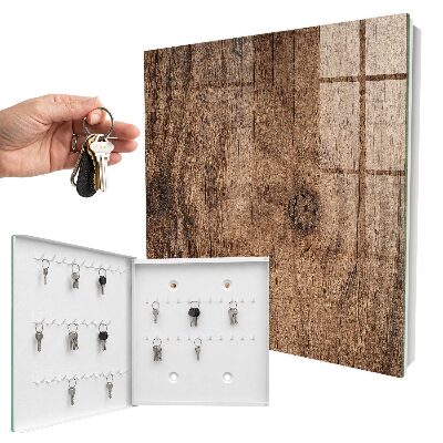 Caja para llaves con textura de madera