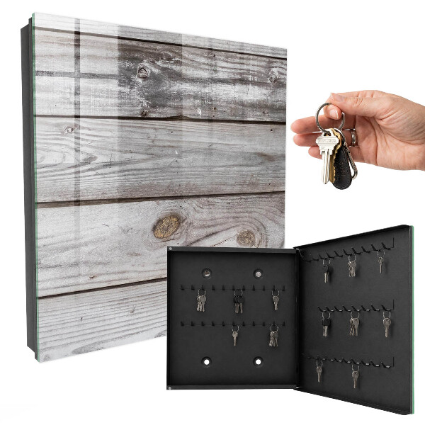 Caja para llaves con textura de madera