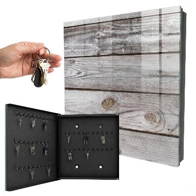 Caja para llaves con textura de madera