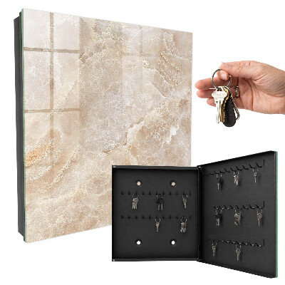 Caja para llaves de mármol beige