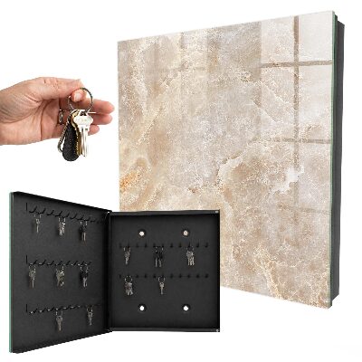 Caja para llaves de mármol beige