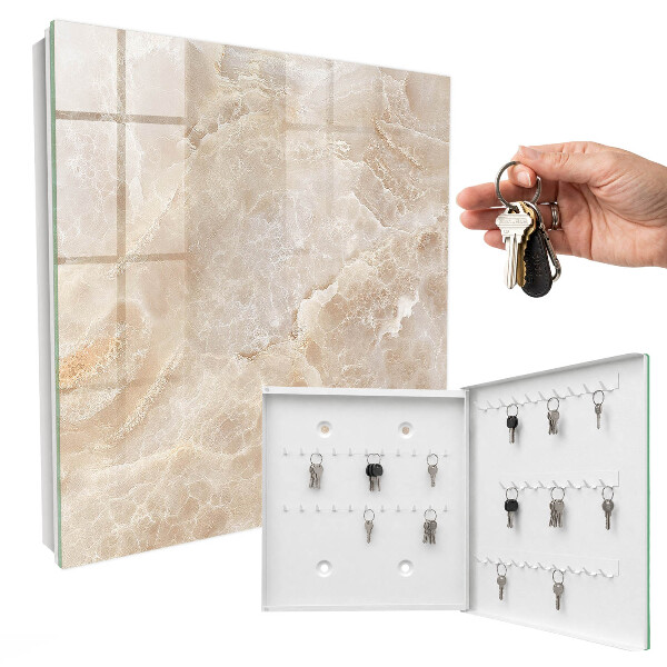 Caja para llaves de mármol beige