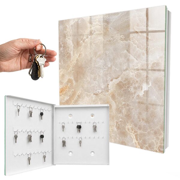 Caja para llaves de mármol beige