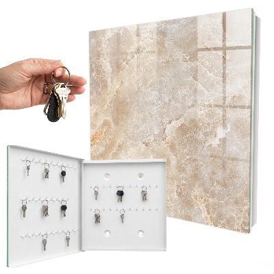 Caja para llaves de mármol beige