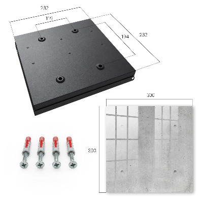 Armario para llaves de pared de hormigón crudo