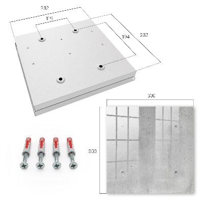 Armario para llaves de pared de hormigón crudo