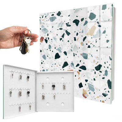 Armario para llaves con diseño de piedras de colores