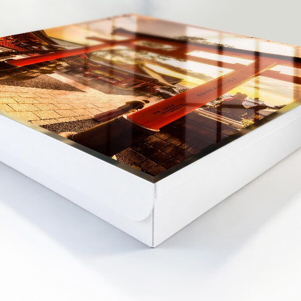 Caja para llaves con diseño de puerta japonesa