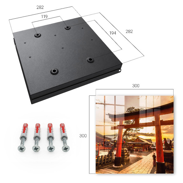 Caja para llaves con diseño de puerta japonesa