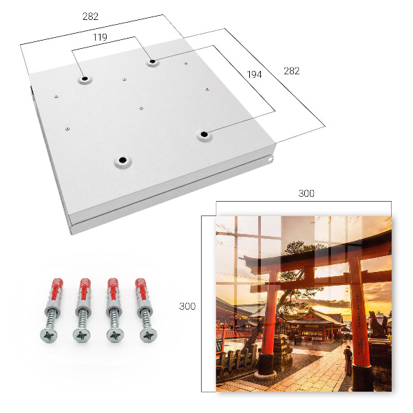 Caja para llaves con diseño de puerta japonesa