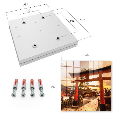 Caja para llaves con diseño de puerta japonesa