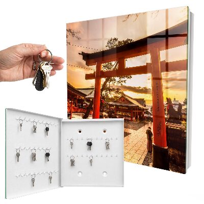 Caja para llaves con diseño de puerta japonesa