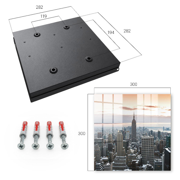 Caja para llaves diseño de paisaje urbano