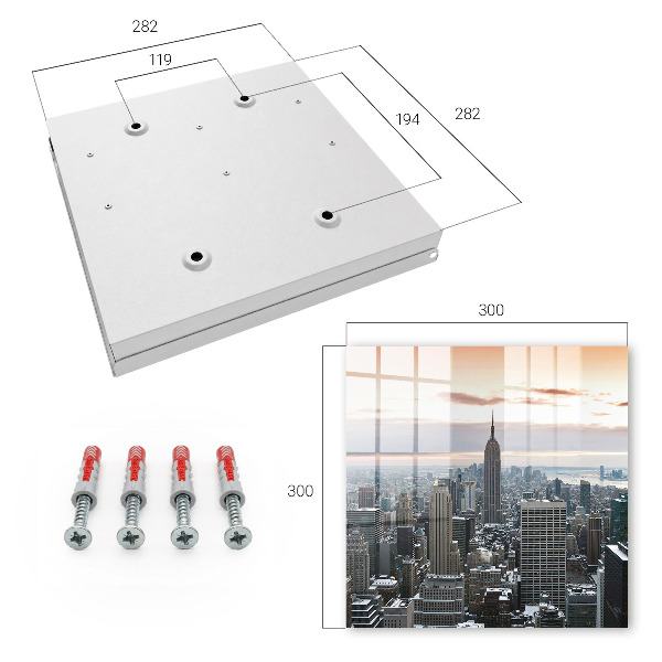 Caja para llaves diseño de paisaje urbano