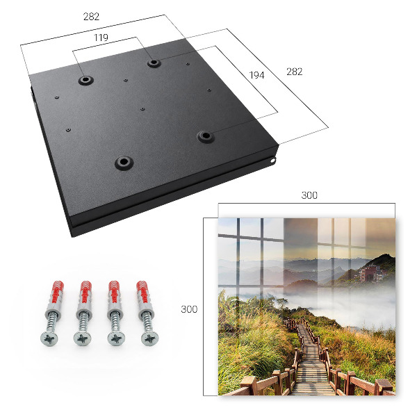 Caja para llaves con diseño de montaña