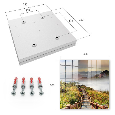 Caja para llaves con diseño de montaña