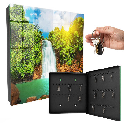 Armario para colgar llaves con diseño de cascada tropical