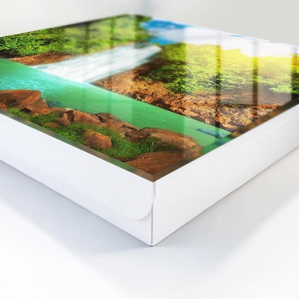 Armario para colgar llaves con diseño de cascada tropical