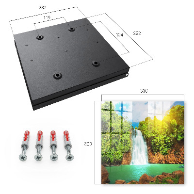 Armario para colgar llaves con diseño de cascada tropical