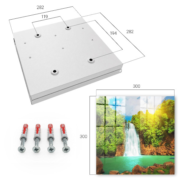 Armario para colgar llaves con diseño de cascada tropical