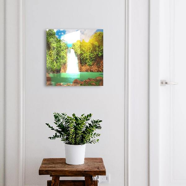 Armario para colgar llaves con diseño de cascada tropical