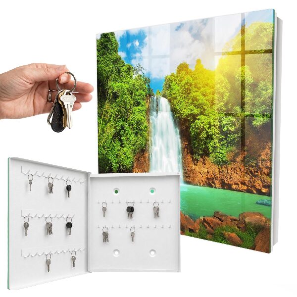 Armario para colgar llaves con diseño de cascada tropical