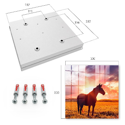 Armario para llaves diseño de caballo al sol