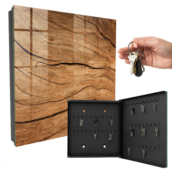 Armario para llaves con textura de madera