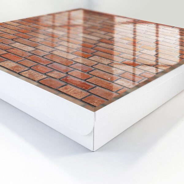 Caja para llaves con diseño de muro de ladrillo