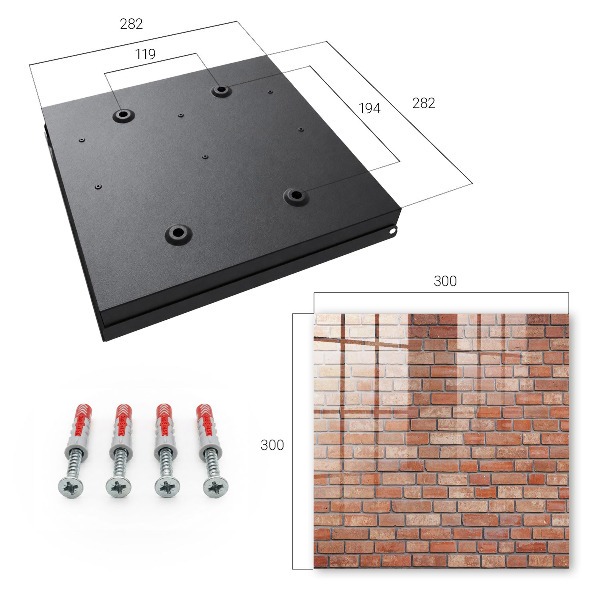 Caja para llaves con diseño de muro de ladrillo