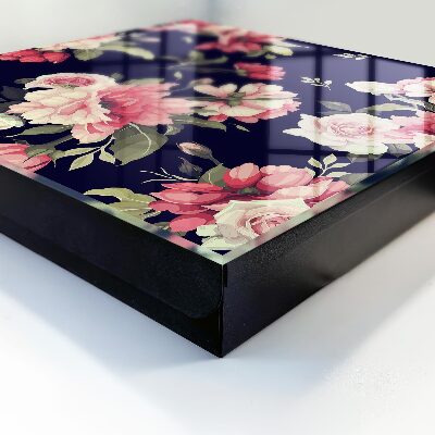 Armario para llaves con diseño de flores románticas