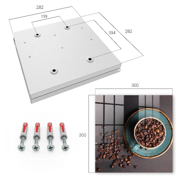 Caja para llaves de granos de café