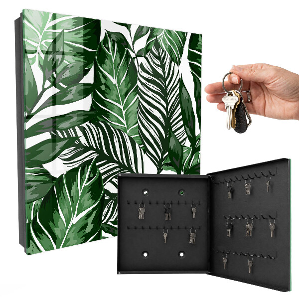 Armario para llaves con diseño de patrones de plantas