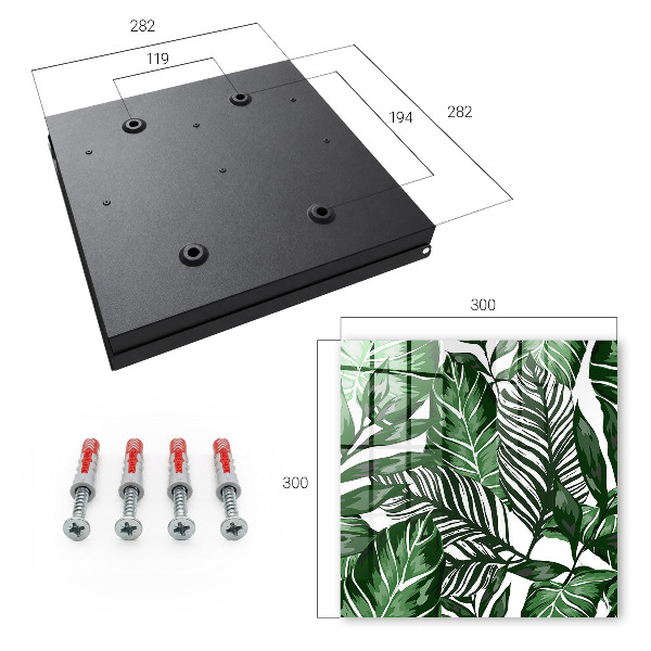 Armario para llaves con diseño de patrones de plantas