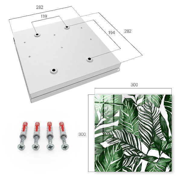 Armario para llaves con diseño de patrones de plantas