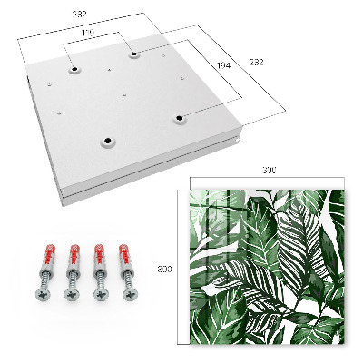 Armario para llaves con diseño de patrones de plantas