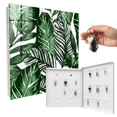 Armario para llaves con diseño de patrones de plantas