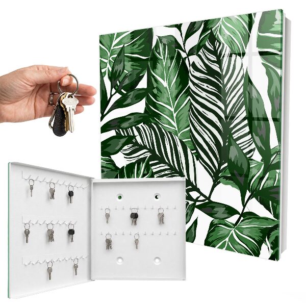 Armario para llaves con diseño de patrones de plantas