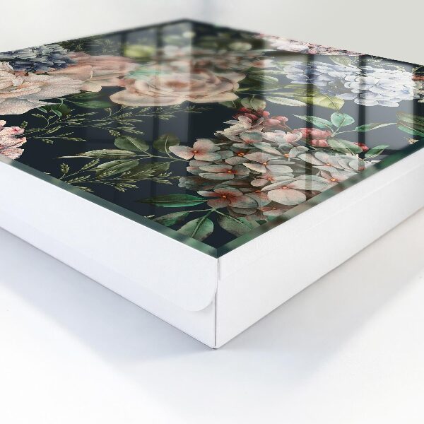 Caja para llaves con estampado floral