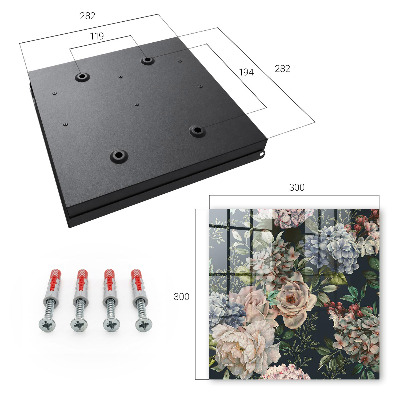 Caja para llaves con estampado floral