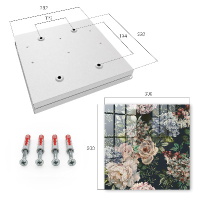 Caja para llaves con estampado floral