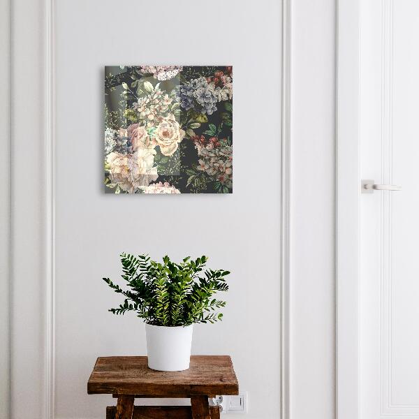 Caja para llaves con estampado floral