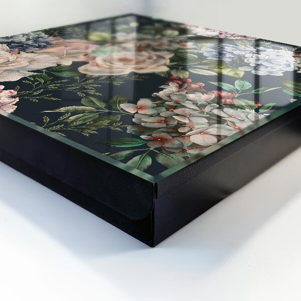 Caja para llaves con estampado floral